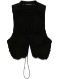 Julius Hellion gilet - Black