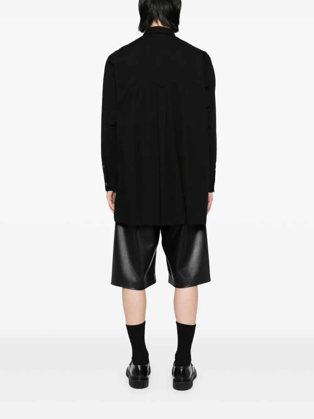 Shop Yohji Yamamoto Cotton Shirt In Black