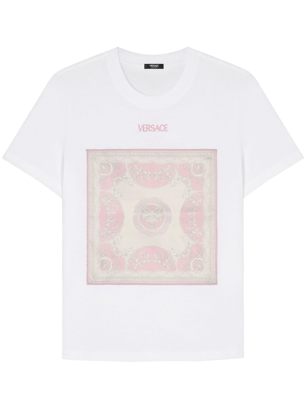 Versace logo-embroidered T-shirt - White