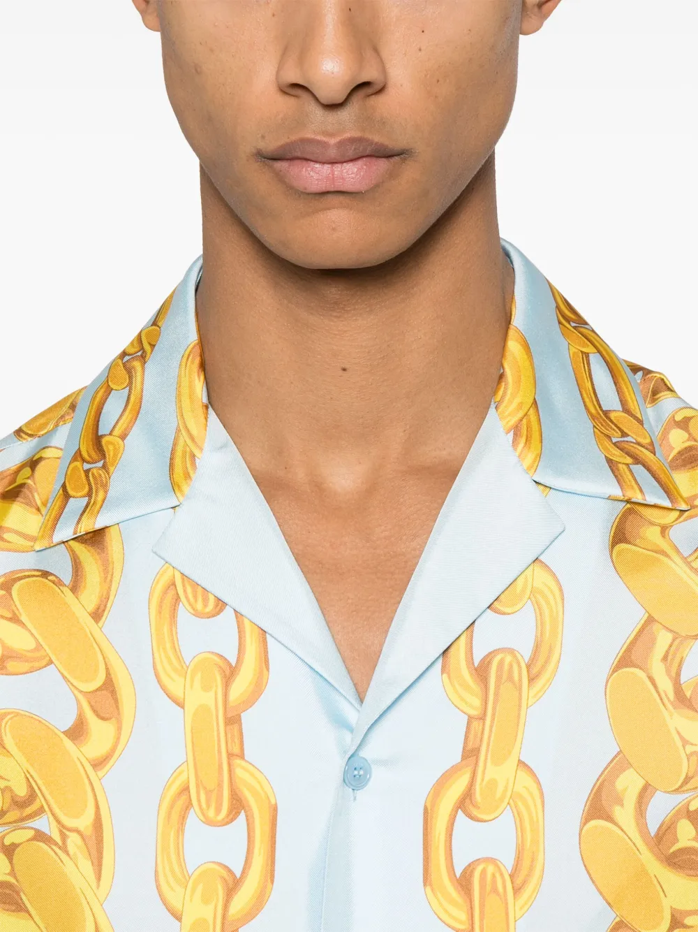Versace Medusa Chains overhemd Blauw