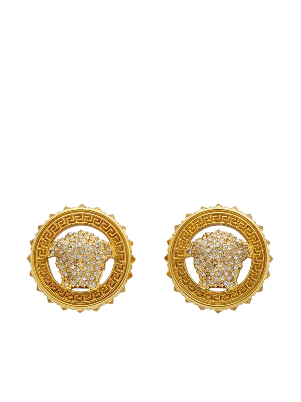 Versace メドゥーサ '95 クリスタル ピアス | ゴールドトーン