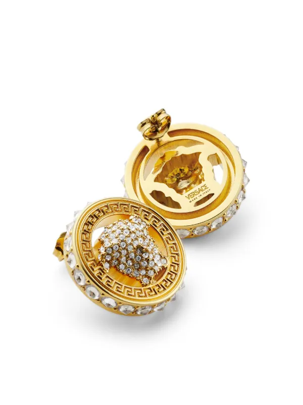 Versace メドゥーサ '95 クリスタル ピアス | ゴールドトーン Versace メドゥーサ '95 クリスタル ピアス | ゴールドトーン