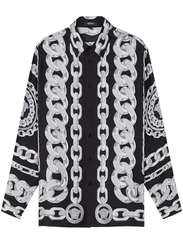 VIP【関税送料無料】希少 Versace Medusa On Chain T-shirt Medusa On Chain T-Shirt | VERSACE US