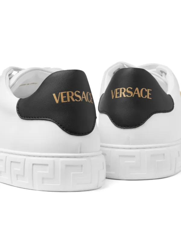 Versace Greca Studded Sneakers | White | FARFETCH