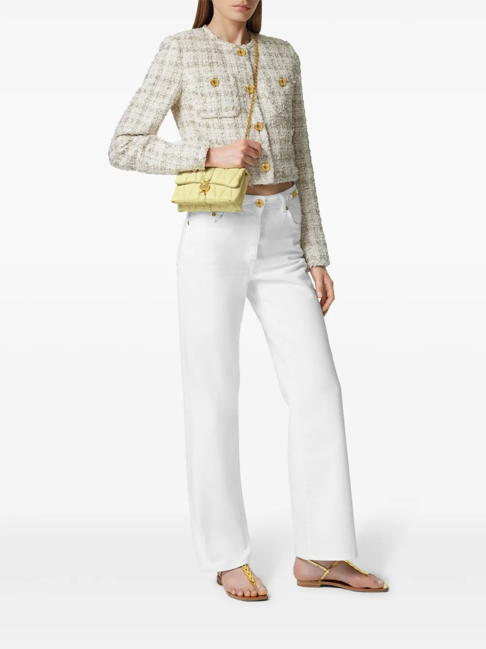 Versace Kleio quilted mini bag - Geel