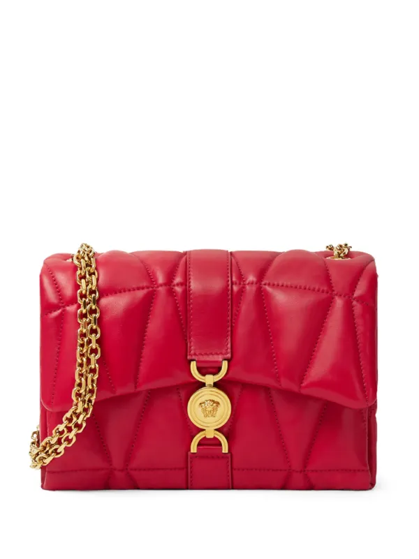 Red quilted shoulder bag sale