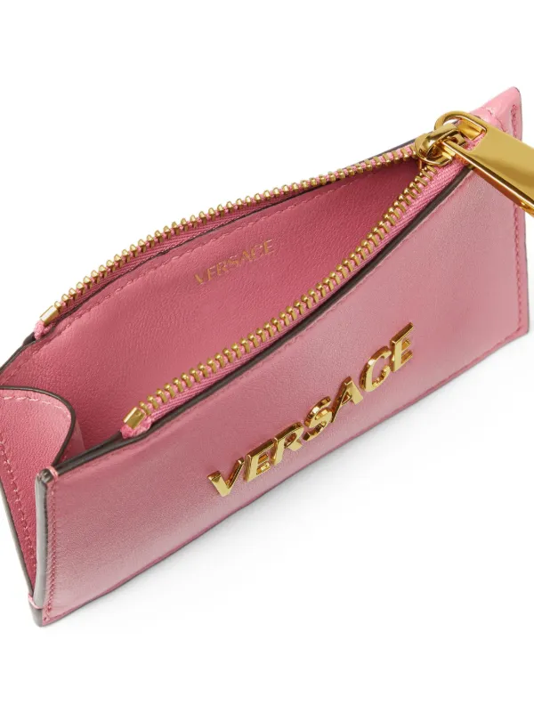 【関税込み】Versace ピンク 'Versace' Tag カードケース Versace: ピンク 'Versace' Tag カードケース | SSENSE 日本