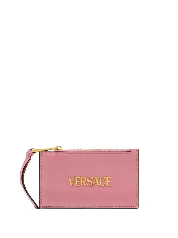 Versace Tag ファスナー カードケース | ピンク | FARFETCH JP