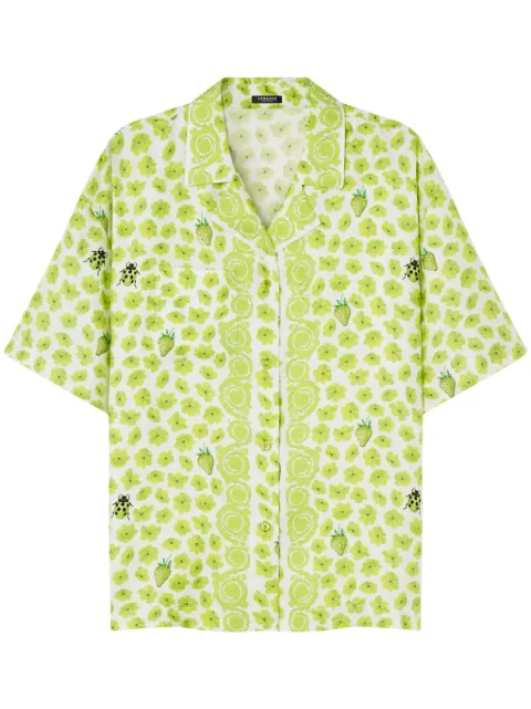 Versace Strawberry Garden silk shirt
