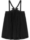 Versace halterneck pleated top - Black
