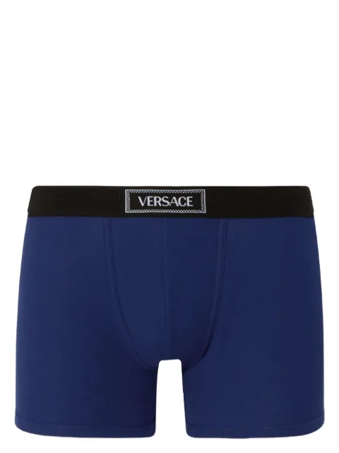 Versace bóxer de canalé largos con logo años 90