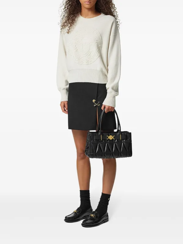 Versace メドゥーサ '95 キルティング ハンドバッグ | ブラック