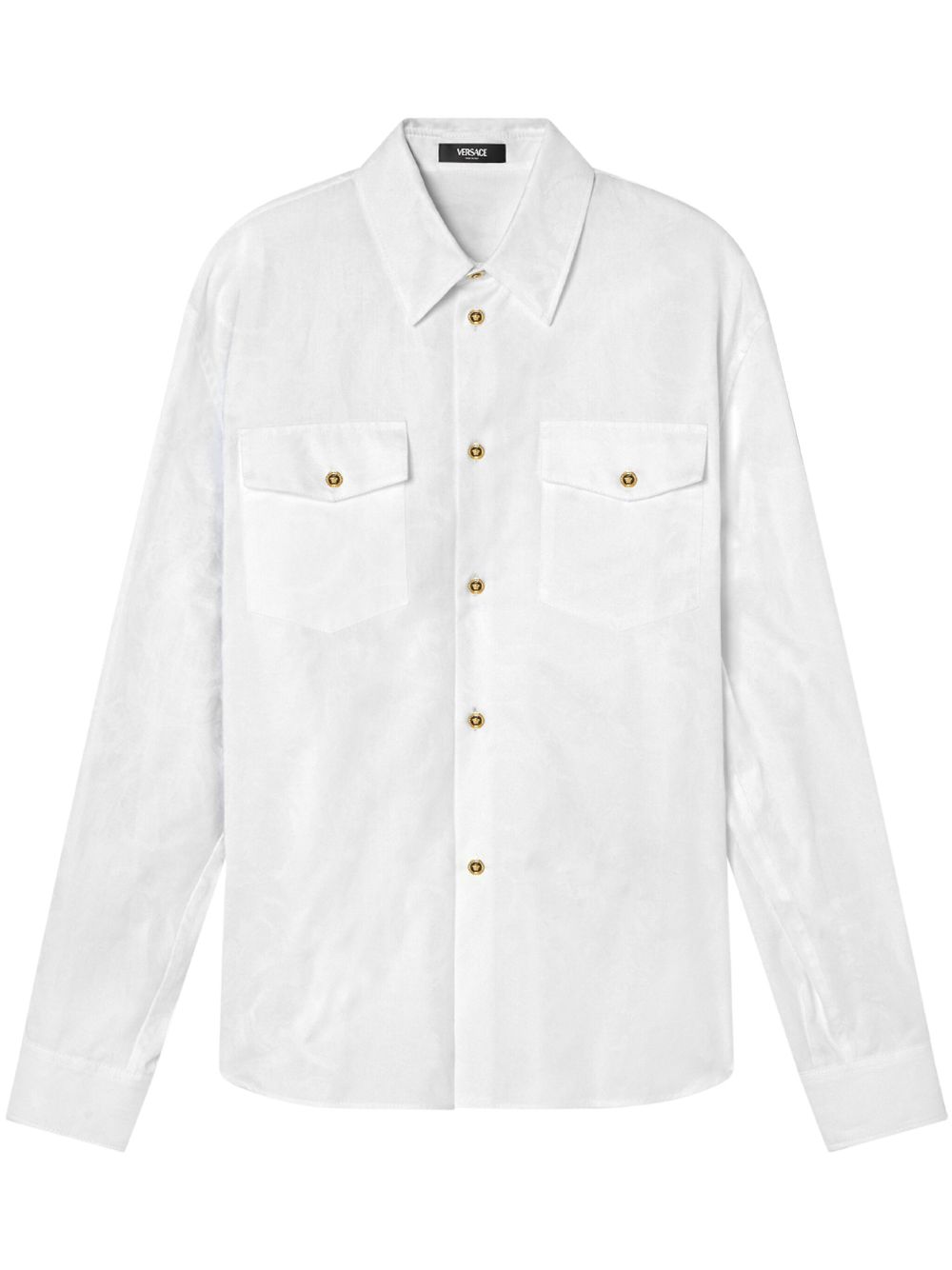 Versace Barocco-jacquard shirt - White