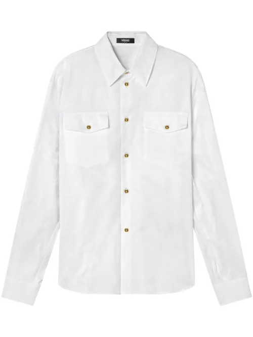 Polo à motif Barocco en jacquard - Versace - Modalova