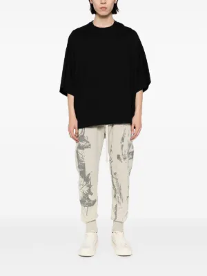 パンツ julius archive sarouel sweat pants rick JULIUS Cotton Sweat Seamed Sarrouel Pants （Black） - Osaka
