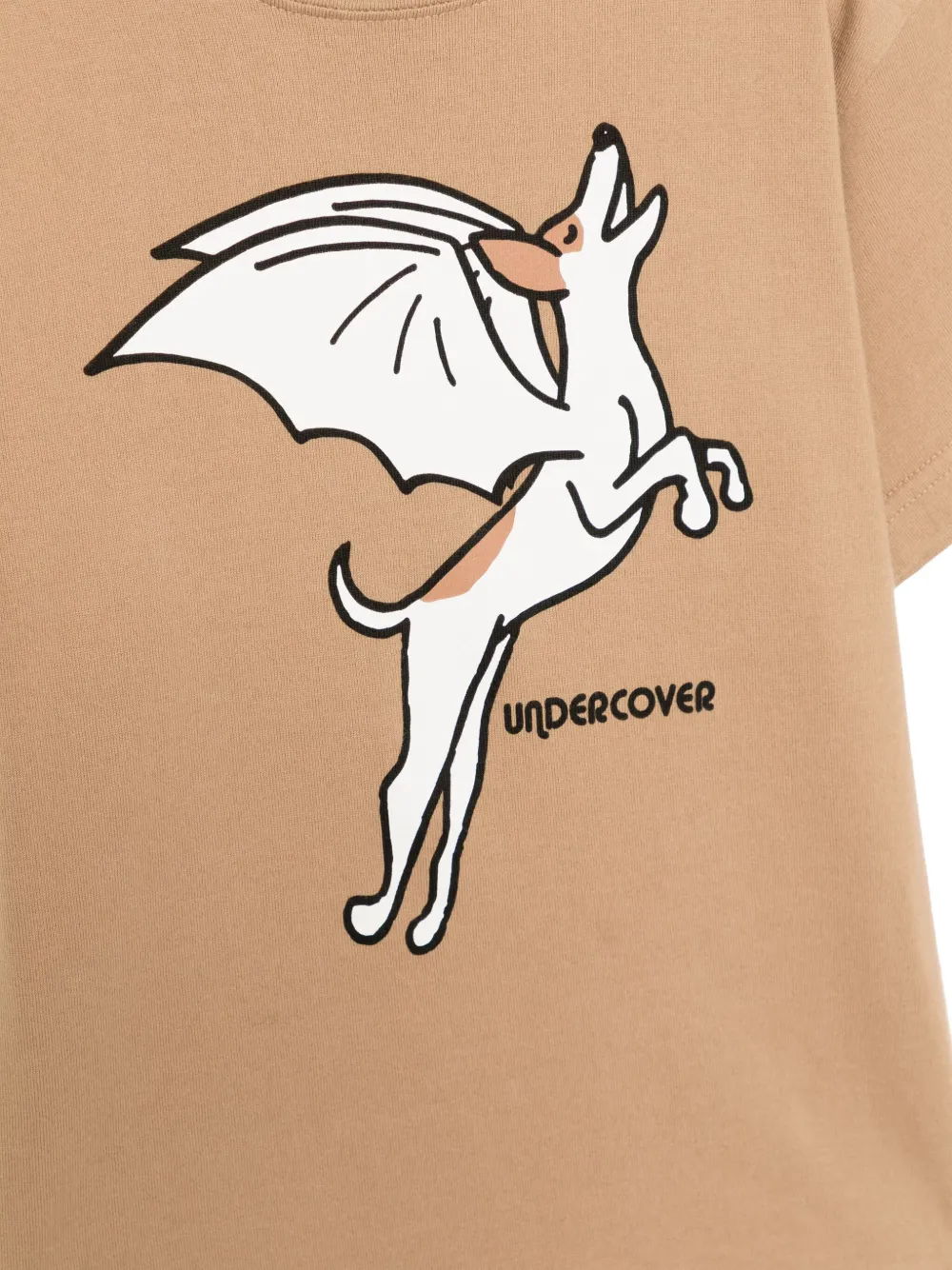 Undercover Katoenen T-shirt met logoprint Beige