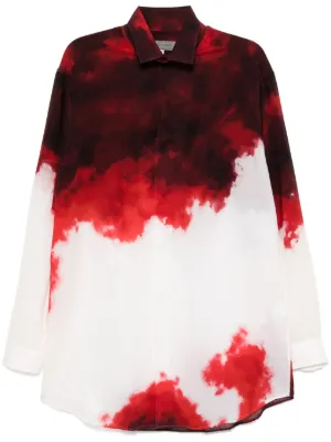 Yohji Yamamoto アブストラクトパターン シャツ | ブラック | FARFETCH JP