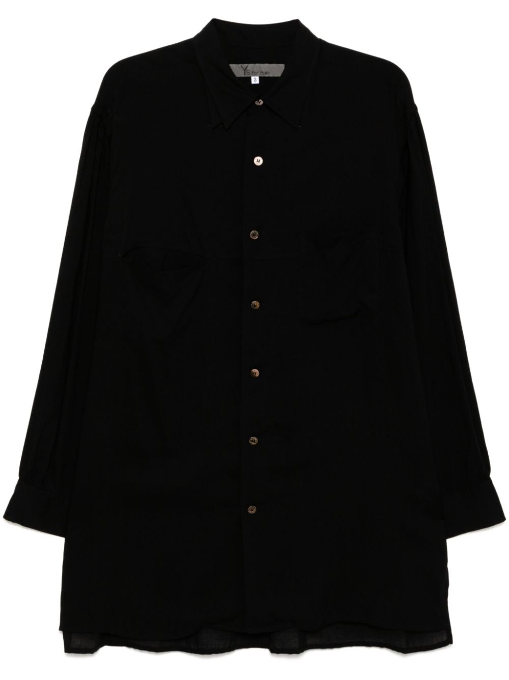 Yohji Yamamoto double collar shirt - Black