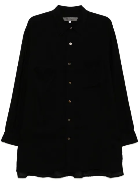 Yohji Yamamoto camisa con doble cuello