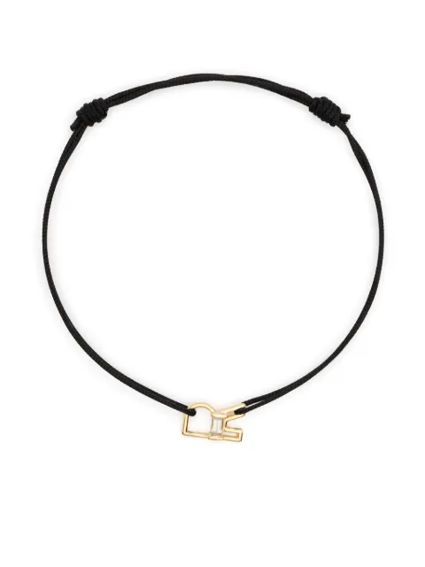 Aliita pulsera Letra R en oro amarillo de 9kt con amatista