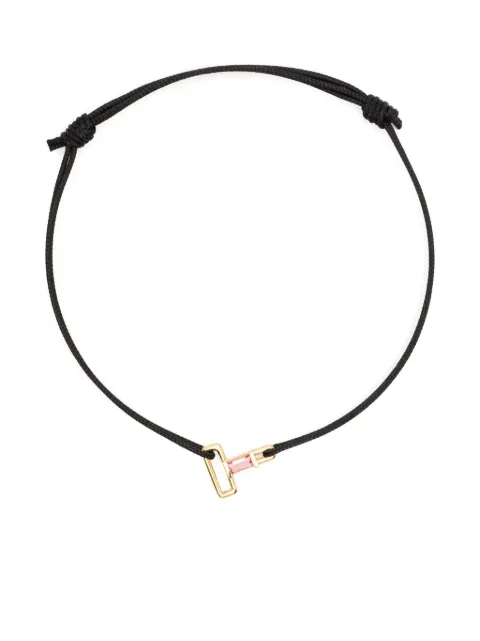Aliita bracelet Letra T en or 9ct serti de tourmaline