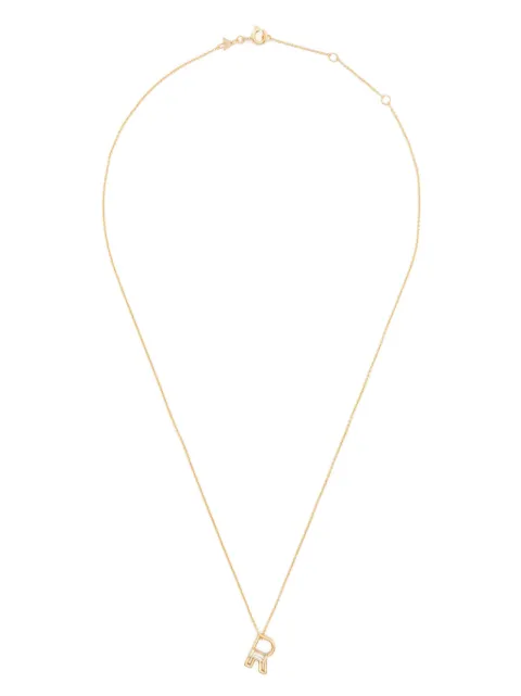 Aliita collar Letra R en oro amarillo de 9kt con amatista