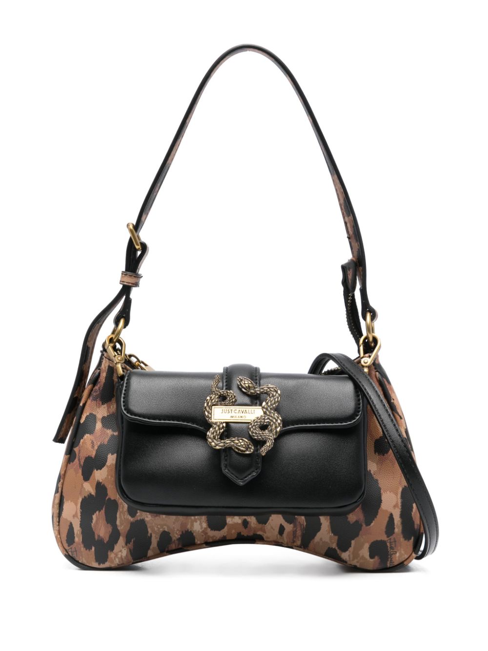 animal-print shoulder bag