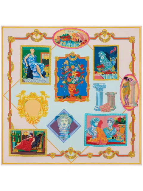 Versace large Gallery silk foulard