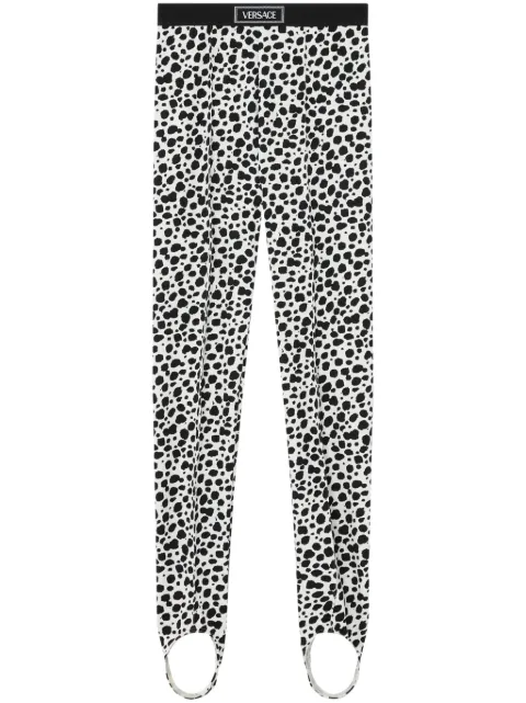 Versace Dalmatian-print stirrup leggings