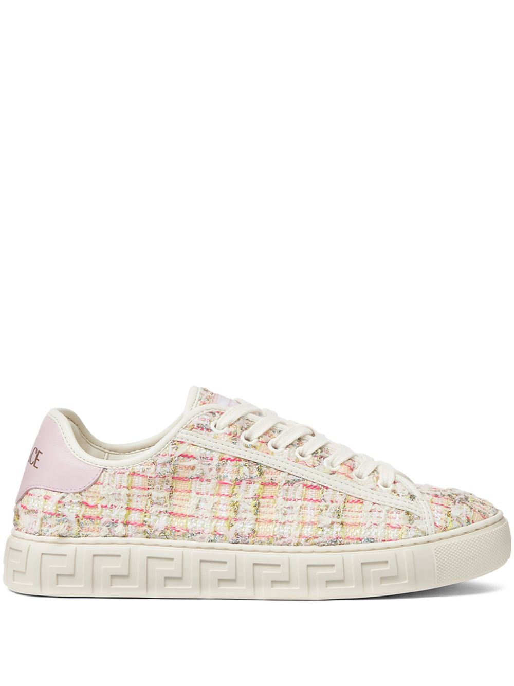 Versace Greca tweed sneakers Pink