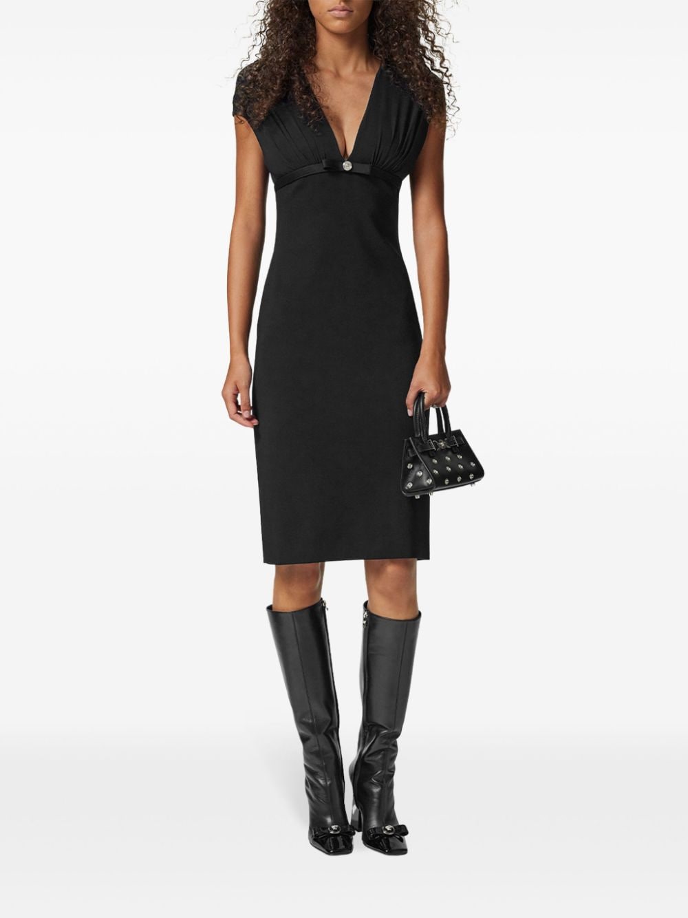 Versace Medusa midi dress - Zwart