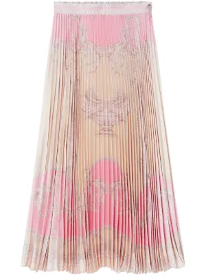 VERSACE ピンク ハイウエストプリーツミニスカート（ミニスカート  