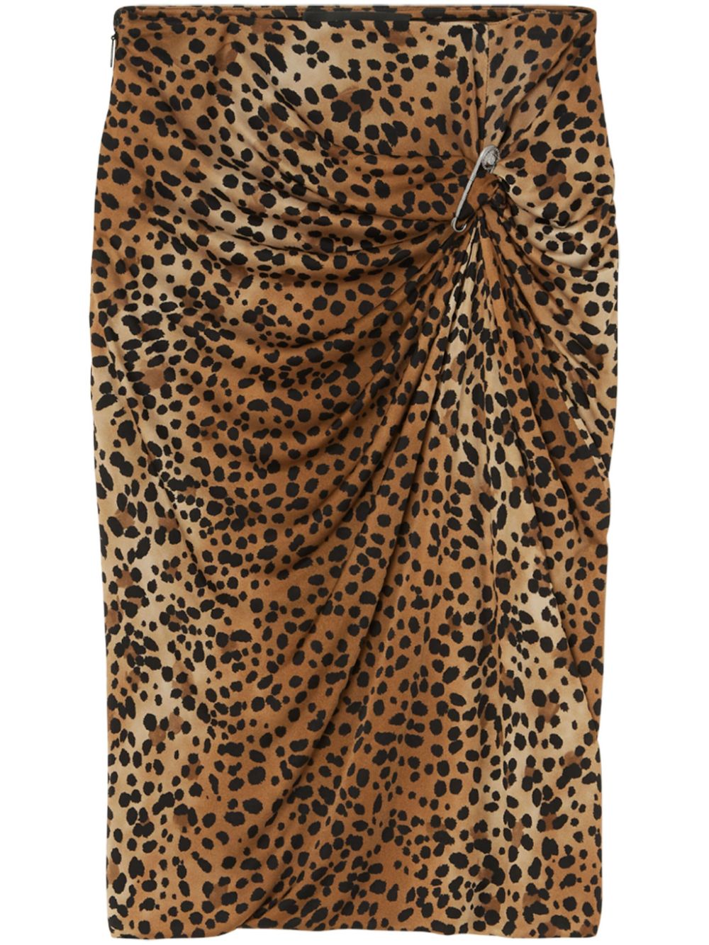 Versace Mini-rok met luipaardprint Bruin