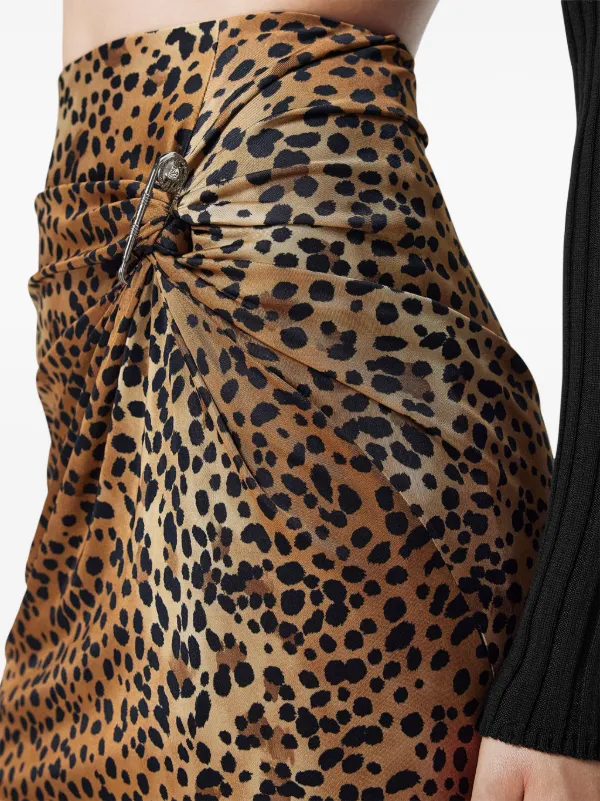Versace leopard-print Mini Skirt | Brown | FARFETCH