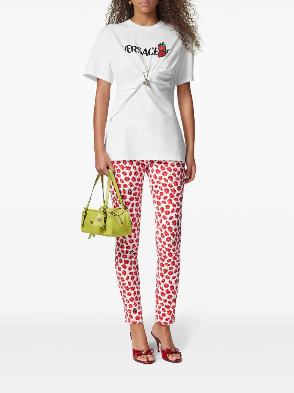 Versace Jeans met bloemenprint - Wit