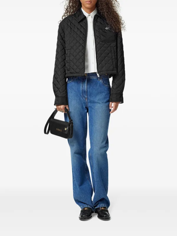 Versace キルティング ジャケット | ブラック | FARFETCH JP