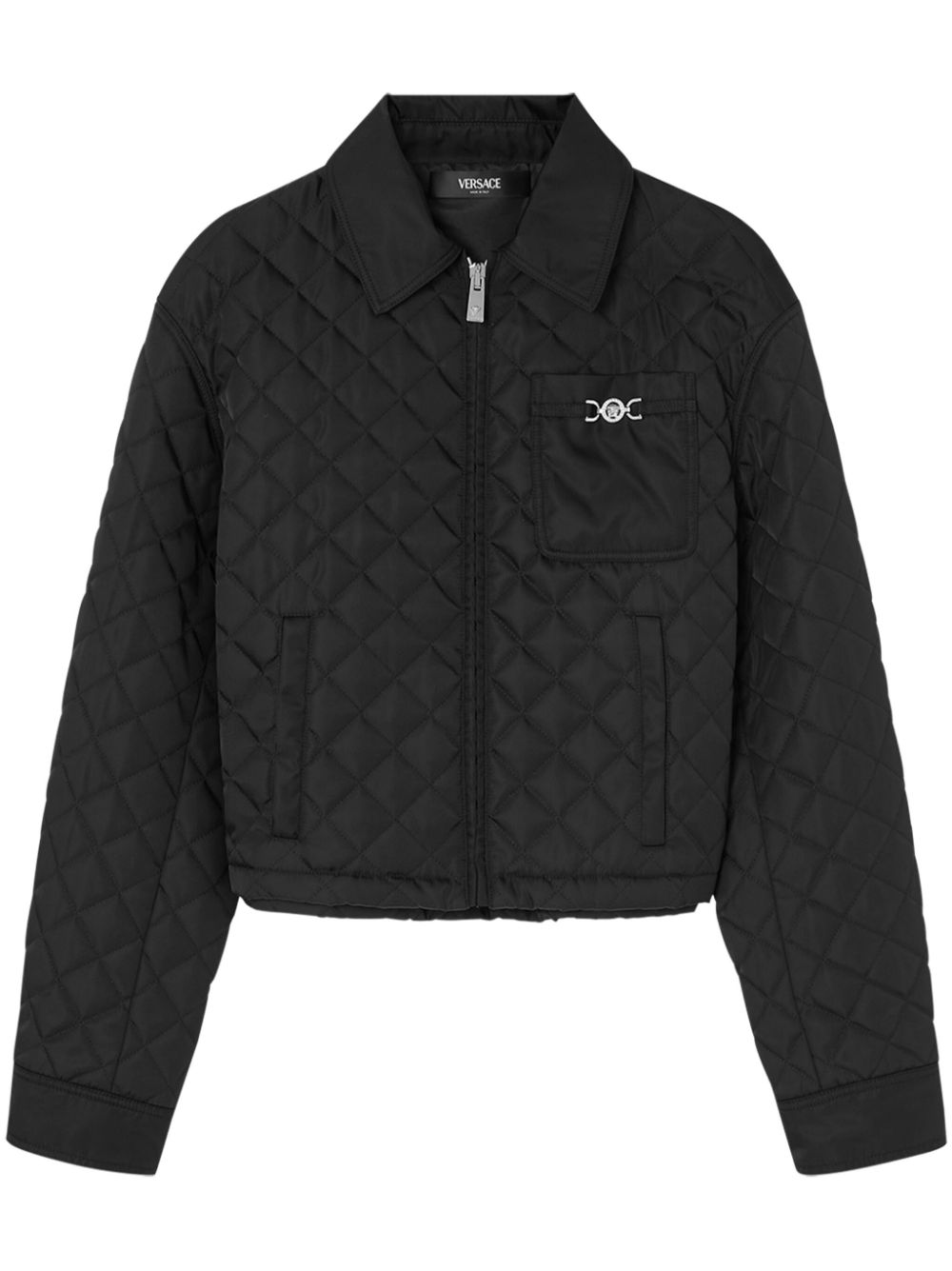 Versace quilted puffer jacket – Black