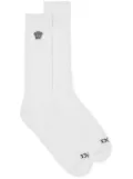 Versace Medusa-embroidered ribbed socks - White