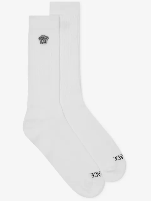 Versace Medusa-embroidered ribbed socks