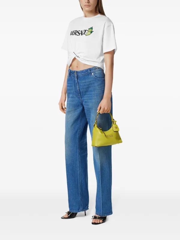 緊急セール【VERSACE】タグホーボーバッグ★送料関税込 Versace Tag Hobo Bag | Green | FARFETCH JO