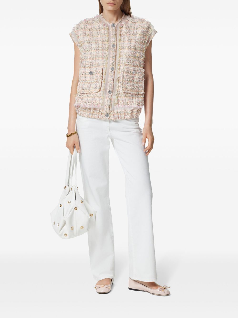 Versace Tweed top - Roze