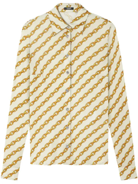 Versace Chain Stripes-print shirt