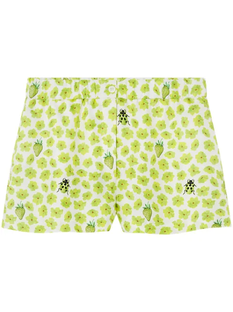 Versace bóxer de seda Strawberry Garden