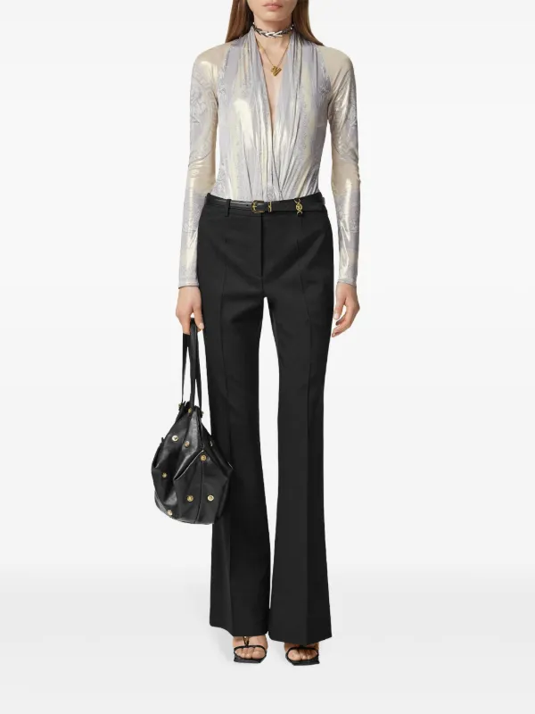 Versace La Coupe Des Dieux Draped Bodysuit | Neutrals | FARFETCH