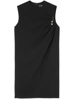 Versace Safety Pin Embroidered T-shirt Dress | Black | FARFETCH