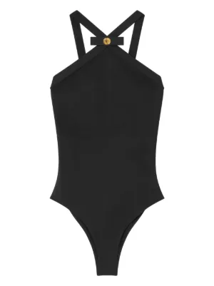 VERSACE ハタンフリント水着トッフ GRA10181481A12919 5PC40 Versace Swimwear & Beachwear for Women - Farfetch