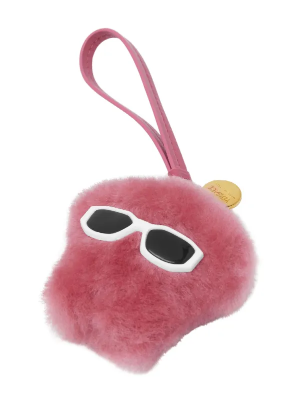 VERSACE メデューサ ふわふわ チャーム ピンク ヒョンジン キーホルダー Versace Medusa Fluffy Charm | Pink | FARFETCH AO
