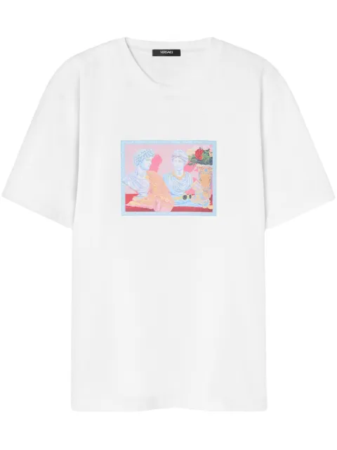 Versace playera con estampado gráfico