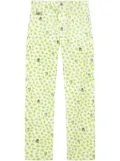 Versace Strawberry Garden jeans - Green