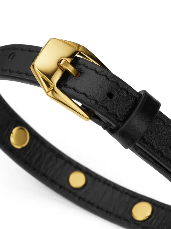 Versace Medusa Leather Bracelet | Black | FARFETCH